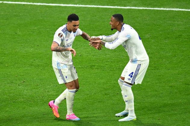 Freiburg v Aston Villa - UEFA Europa League final ISTANBUL, TURKIYE - MAY 20:Morgan Rogers (27) of Aston Villa celebrates his goal during the UEFA Europa League final match between Freiburg and Aston Villa at Besiktas Park in Istanbul, Turkiye, on May 20, 2026. Arif Hudaverdi Yaman Anadolu Istanbul Turkey. Editorial use only. Please get in touch for any other usage.  Copyright: x2026xAnadoluxArifxHudaverdixYamanx