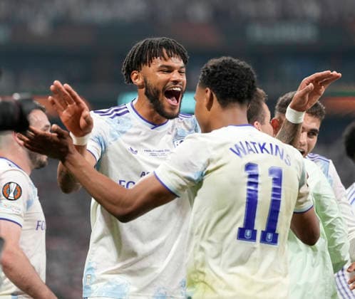 ISTANBUL, TURKEY - MAY 20: Tyrone Mings of Aston Villa celebrates after winning the UEFA Europa League Final 2026 match between SC Freiburg and Aston Villa FC at Besiktas Park on May 20, 2026 in Istanbul, Turkey.  Copyright: xMBxMediax