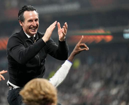 ISTANBUL, TURKEY - MAY 20: Aston Villa Head Coach Unai Emery celebrates after winning the UEFA Europa League Final 2026 match between SC Freiburg and Aston Villa FC at Besiktas Park on May 20, 2026 in Istanbul, Turkey.  Copyright: xMBxMediax