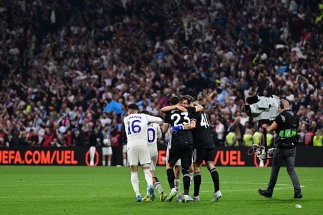 Freiburg v Aston Villa - UEFA Europa League final ISTANBUL, TURKIYE - MAY 20: Aston Villa players celebrate after defeating Freiburg 3-0 to win the UEFA Europa League final match at Besiktas Park Stadium in Istanbul, Turkiye, on May 20, 2026. Oguz Yeter Anadolu Istanbul Turkey. Editorial use only. Please get in touch for any other usage.  Copyright: x2026xAnadoluxOguzxYeterx
