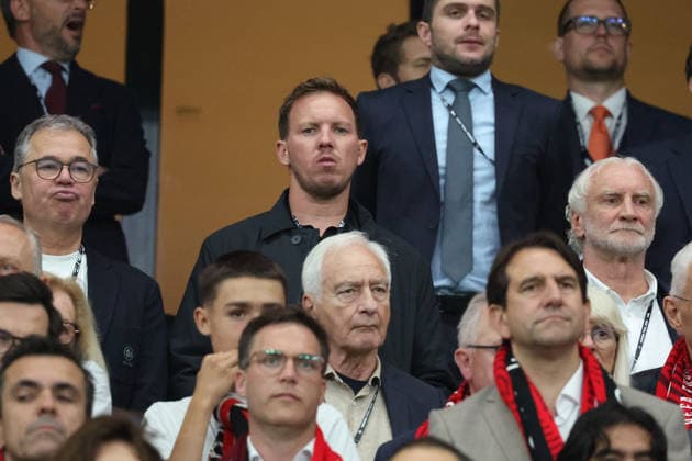 20 05 2026, xrekx, Football Europa League Final 2026, SC Freiburg Aston Villa v l Andreas Rettig Coach Julian Nagelsmann German National Football Team DFB Sports Director Rudi Voeller Völler DFB DFL DFB REGULATIONS PROHIBIT ANY USE OF PHOTOGRAPHS as IMAGE SEQUENCES and or QUASI VIDEO Istanbul