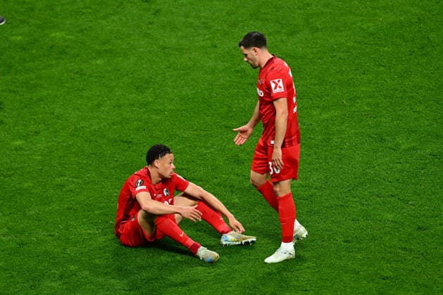 Aston Villa win UEFA Europa League title ISTANBUL, TURKIYE - MAY 20: Players of Freiburg get upset after Aston Villa defeated Freiburg 3-0 to win the UEFA Europa League final match at Besiktas Park in Istanbul, Turkiye, on May 20, 2026. Arif Hudaverdi Yaman Anadolu Istanbul Turkey. Editorial use only. Please get in touch for any other usage.  Copyright: x2026xAnadoluxArifxHudaverdixYamanx