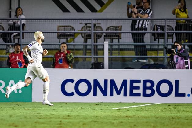 RECORD DATE NOT STATED match between Santos and San Lorenzo for the Copa CONMEBOL Sudamericana Santos (SP), 05 20 2026 - Copa Sudamericana Santos vs San Lorenzo - Player Gabriel Gabigol scores and celebrates his goal during the match between Santos and San Lorenzo for the 2026 Copa Sudamericana, Group Stage, Round 5, at the Urbano Caldeira Stadium, Vila Belmiro, on the evening of Wednesday, May 20, 2026, in Santos, Brazil. Credit: William Oliveira PhD Press TheNews2(Foto: Phd Press Thenews2 imago images) SPO Copyright: xPHDxPRESSx
