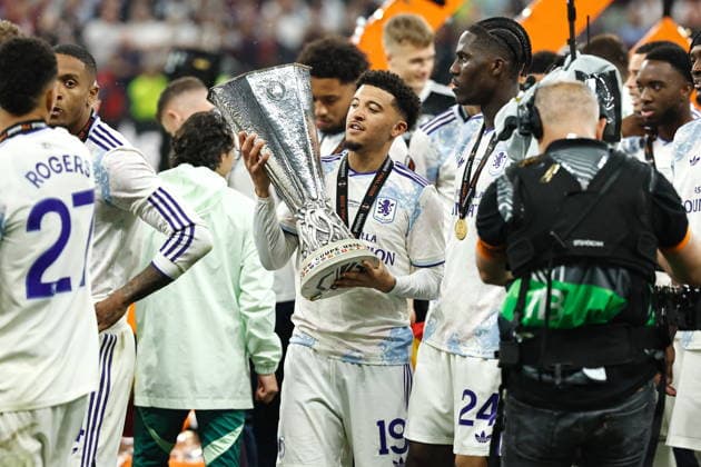 Jadon Sancho (AstonVilla), MAY 20 2026 - Football Soccer : Jadon Sancho celebrate after winning UEFA Europa League final match between SC Freiburg - Aston Villa FC at the Besiktas Stadium in Istanbul, Turkey. Noxthirdxpartyxsales  aflo_331341337