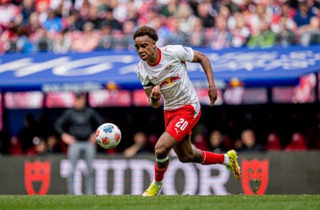 Leipzigs Assan Ouedraogo Soccer 1 Bundesliga, Matchday 33 RB Leipzig FC St Pauli 2 1 9 May 2026 Leipzig, Red Bull Arena RB Leipzig FC St Pauli 2 1