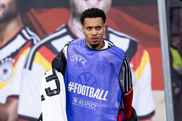 LEIPZIG, GERMANY - NOVEMBER 17: Felix Nmecha (Germany, 13) on the way to the bench before the FIFA World Cup, WM, Weltmeisterschaft, Fussball UEFA Qualifiers between Germany vs. Slovakia at Red Bull Arena on matchday 10 of the FIFA World Cup UEFA Qualifiers on November 17, 2025 in Leipzig, Germany. Saxony Germany Copyright: xSteffiexWunderlx