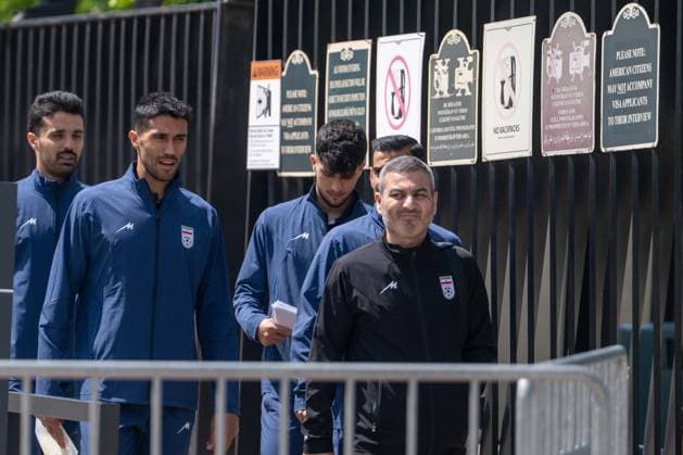 Iran s World Cup squad completes US visa applications in Turkish capital ANKARA, TURKIYE - MAY 21: Players of the Iranian National Football Team are seen as they leave the US Embassy after completing their visa application procedures for the 2026 FIFA World Cup, WM, Weltmeisterschaft, Fussball in Ankara, Turkiye, on May 21, 2026. Ismail Aslandag Anadolu Ankara Turkey. Editorial use only. Please get in touch for any other usage.  Copyright: x2026xAnadoluxIsmailxAslandagx