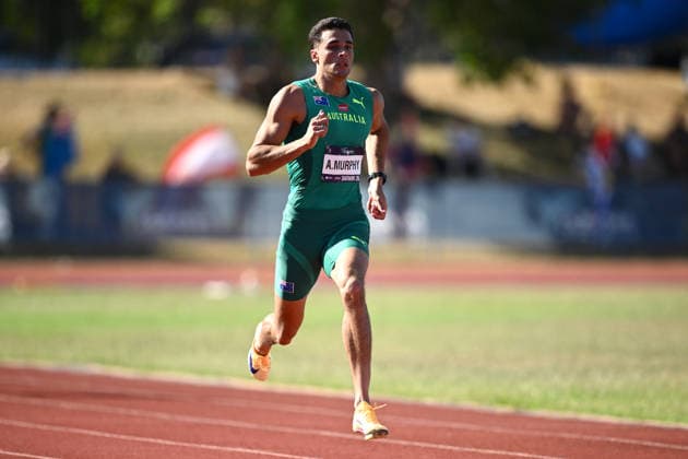 ATHLETICS OCEANIA CHAMPIONSHIPS, Aidan Murphy of Australia competes in the Men s 200m Heats during the 2026 Oceania Athletics Championships at Arafura Stadium, Darwin, Thursday, May 21, 2026. ( NO ARCHIVING DARWIN NORTHERN TERRITORY AUSTRALIA  Copyright: xJOELxCARRETTx 20260521133743663647