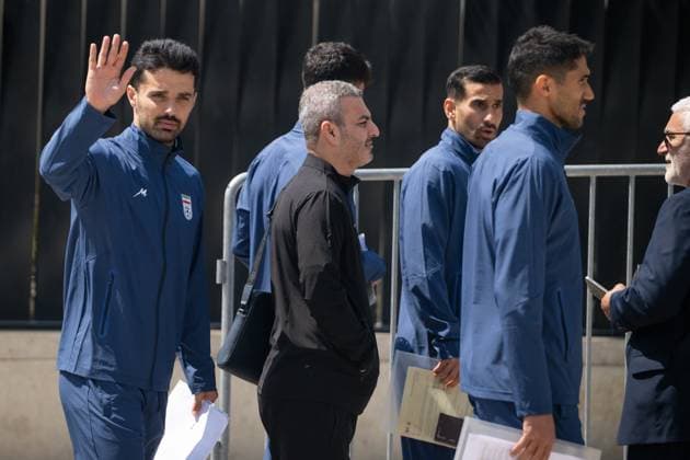 Iranian national football team visits US Embassy in Ankara for World Cup visa applications ANKARA, TURKIYE - MAY 21: Players of the Iranian national football team, set to compete in the 2026 FIFA World Cup, WM, Weltmeisterschaft, Fussball co-hosted by the US, Canada, and Mexico, leave the US Embassy after completing their visa application procedures in Ankara, Turkiye on May 21, 2026. Ismail Aslandag Anadolu Ankara Turkey. Editorial use only. Please get in touch for any other usage.  Copyright: x2026xAnadoluxIsmailxAslandagx