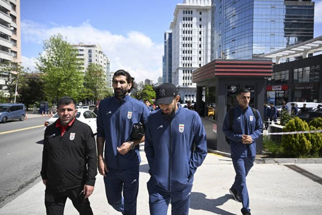 Iranian national football team visits visa application center for Canada visas ahead of 2026 World Cup ANKARA, TURKIYE - MAY 21: Players of the Iranian national football team, set to compete in the 2026 FIFA World Cup, WM, Weltmeisterschaft, Fussball co-hosted by the US, Canada, and Mexico, arrive at a visa application center to apply for Canadian visas in Ankara, Turkiye on May 21, 2026. Dogukan Keskinkilic Anadolu Ankara Turkey. Editorial use only. Please get in touch for any other usage. Copyright: x2026xAnadoluxDogukanxKeskinkilicx