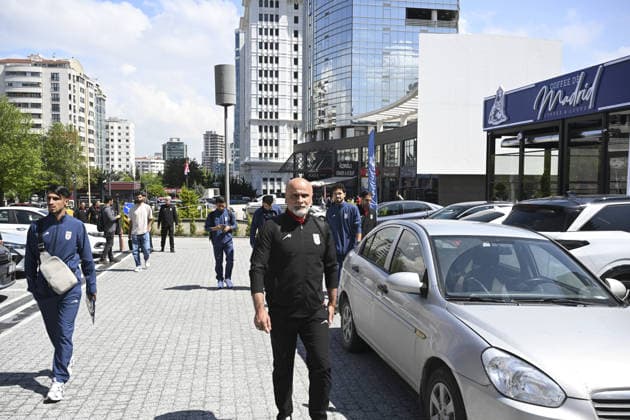 Iranian national football team visits visa application center for Canada visas ahead of 2026 World Cup ANKARA, TURKIYE - MAY 21: Players of the Iranian national football team, set to compete in the 2026 FIFA World Cup, WM, Weltmeisterschaft, Fussball co-hosted by the US, Canada, and Mexico, arrive at a visa application center to apply for Canadian visas in Ankara, Turkiye on May 21, 2026. Dogukan Keskinkilic Anadolu Ankara Turkey. Editorial use only. Please get in touch for any other usage. Copyright: x2026xAnadoluxDogukanxKeskinkilicx