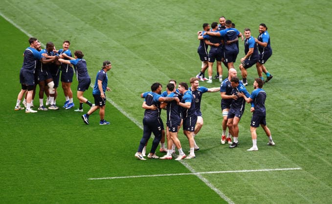 Montpellier Herault Rugby Captain s Run, San Mames Stadium, Bilbao, Spain 21 5 2026 A view of the Montpellier Herault Rugby captain™s run A view of the Montpellier Herault Rugby captain™s run 21 5 2026  Copyright: x INPHO DanxSheridanx DAN_6097