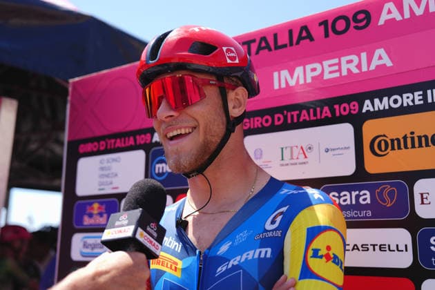 Italy™s Jonathan Milan of Lidl-Trek during Stage 12 of the Giro d™Italia, from Imperia to Novi Ligure, Italy, Thursday, May 21, 2026.  Copyright: xMassimoxPaolone LaPressex