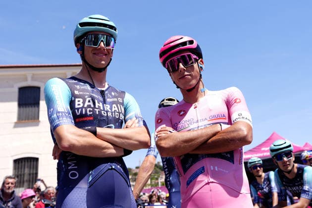 Portugal™s Afonso Oliveira Eulalio of Bahrain Victorious (Pink jersey) during Stage 12 of the Giro d™Italia, from Imperia to Novi Ligure, Italy, Thursday, May 21, 2026.  Copyright: xFabioxFerrarix xLaPressex