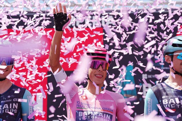 Portugal™s Afonso Oliveira Eulalio of Bahrain Victorious ITA prize during Stage 12 of the Giro d™Italia, from Imperia to Novi Ligure, Italy, Thursday, May 21, 2026.  Copyright: xMassimoxPaolone LaPressex