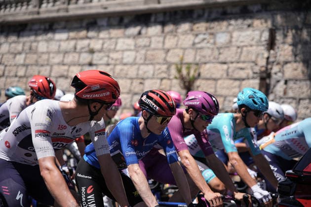 Denmark™s Jonas Vingegaard Hansen of Team Visma Lease A Bike (Azure jersey) during Stage 12 of the Giro d™Italia, from Imperia to Novi Ligure, Italy, Thursday, May 21, 2026.  Copyright: xMarcoxAlpozzi LaPressex