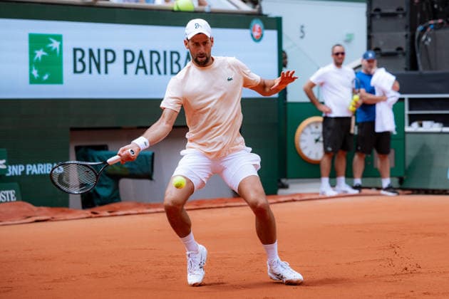 PARIS, FRANCE - MAY 21: Novak Djokovic of Serbia during a practice session prior to the 2026 French Open at Roland Garros on May 21, 2026 in Paris, France. (Photo by Pauline FIGUET SPP) Copyright: xPaulinexFIGUETx xSPPx Sportspressphoto_SPR151102
