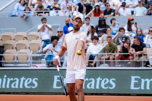 PARIS, FRANCE - MAY 21: Novak Djokovic of Serbia during a practice session prior to the 2026 French Open at Roland Garros on May 21, 2026 in Paris, France. (Photo by Pauline FIGUET SPP) Copyright: xPaulinexFIGUETx xSPPx Sportspressphoto_SPR151108