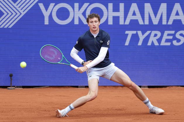 2026 05 21, xFSx, Bitpanda Open Hamburg ATP500, quarterfinals, mens tennis tournament in Hamburg , Am Rothembaum in Hamburg , Ugo Humbert FRA plays a backhand Copyright: HMBxMedia FernandoxSoares