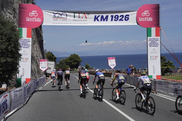 The pack rides during Stage 12 of the Giro d™Italia, from Imperia to Novi Ligure, Italy, Thursday, May 21, 2026.  Copyright: xMarcoxAlpozzi LaPressex