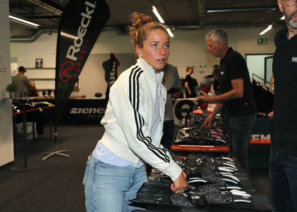 DSV summer clothing 2026 Here in the picture Nathalie Armbruster, head, portrait, upper body, standing, Nordic combined, ski jumping, cross-country skiing, winter sports