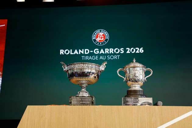 May 21, 2026, Paris, Paris, France: Trophees duringthe draw of the tennis Grand Slam of Roland Garros 2026, at Roland Garros Stadium - on April 16 2026 .Paris - France Paris France - ZUMAb253 20260521_zsp_b253_047 Copyright: xLoicxBaratouxx
