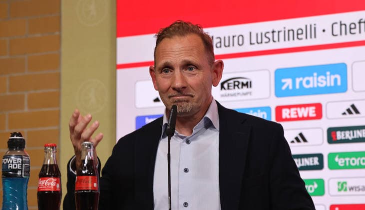 Coach Mauro Lustrinelli PK Press conference to introduce the new head coach Sport Football Soccer Bundesliga Men DFL Season 2025 2026 21 05 2026 1 FC Union Berlin FCU DFL regulations prohibit any use of photographs as image sequences and or quasi video