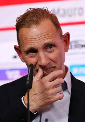 Coach Mauro Lustrinelli PK Press conference to introduce the new head coach Sport Football Soccer Bundesliga Men DFL Season 2025 2026 21 05 2026 1 FC Union Berlin FCU DFL regulations prohibit any use of photographs as image sequences and or quasi video