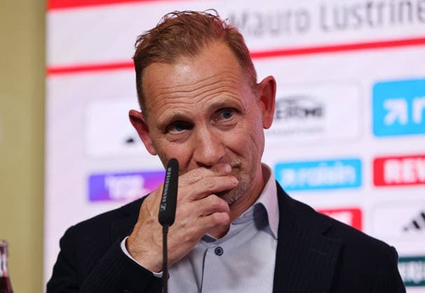 Coach Mauro Lustrinelli PK Press conference to introduce the new head coach Sport Football Soccer Bundesliga Men DFL Season 2025 2026 21 05 2026 1 FC Union Berlin FCU DFL regulations prohibit any use of photographs as image sequences and or quasi video