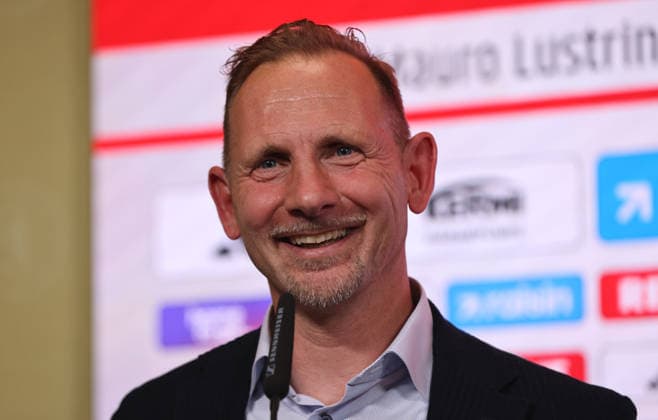 Coach Mauro Lustrinelli PK Press conference to introduce the new head coach Sport Football Soccer Bundesliga Men DFL Season 2025 2026 21 05 2026 1 FC Union Berlin FCU DFL regulations prohibit any use of photographs as image sequences and or quasi video