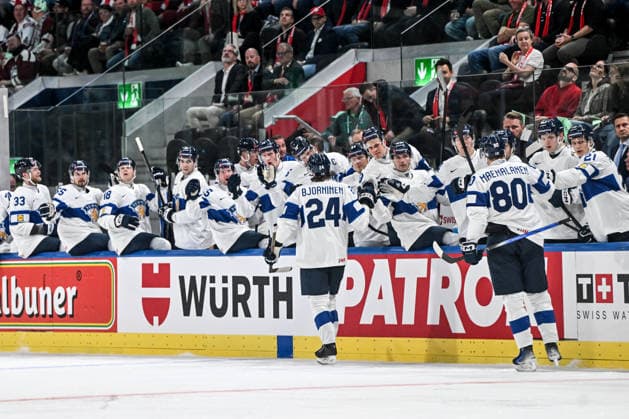 ZURICH, SWITZERLAND MAY 21 Hannes Bjorninen of Finland celebrates his goal during the 2026 IIHF Ice Hockey World Championship Switzerland game between Latvia and Finland at Swiss Life Arena on May 21, 2026 in Zurich, Zurich Zurich Swiss Life Arena Zurich Switzerland Copyright: xJustPictures.ch AndreaxBrancax jp-en-EuSpIm-JP7_ANB_Lat_Fin_21052026_9835