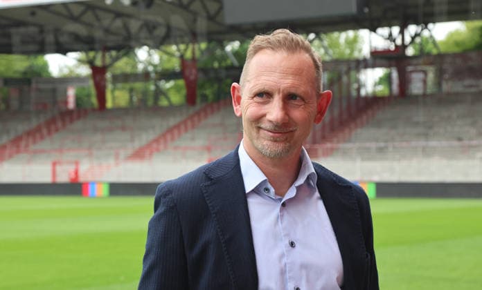 Coach Mauro Lustrinelli PK Press conference to introduce the new head coach Sport Football Soccer Bundesliga Men DFL Season 2025 2026 21 05 2026 1 FC Union Berlin FCU DFL regulations prohibit any use of photographs as image sequences and or quasi video