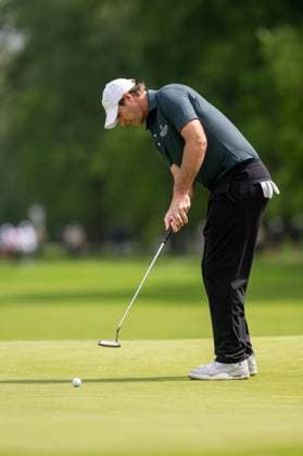 Belgian Nicolas Colsaerts pictured in action during the first round (1 4) of the 2026 Soudal Open DP World Tour golf tournament in Schilde, Thursday 21 May 2026. The Soudal Open takes place from 21 to 24 May at the Rinkven Golf Club in Schilde. JONASxROOSENS  x174637373x