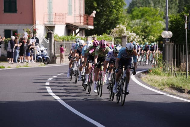 The pack rides during Stage 12 of the Giro d™Italia, from Imperia to Novi Ligure, Italy, Thursday, May 21, 2026.  Copyright: xMarcoxAlpozzi LaPressex