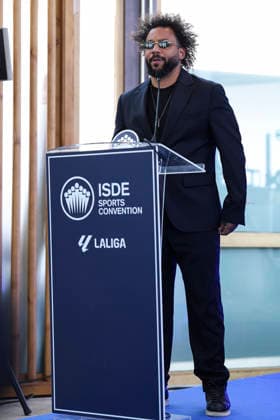May 21, 2026, Madrid, Madrid, Spain: Marcelo Vieira, a former soccer player, receives the Legend Award during the 2026 ISC Awards Ceremony, which took place.as part of the ISDE Sports Convention, at the Official College of Architects of Madrid, on May 21, 2026, in Madrid, Spain. Madrid Spain - ZUMAa181 20260521_zaa_a181_048 Copyright: xIrinaxR.xHipolitox