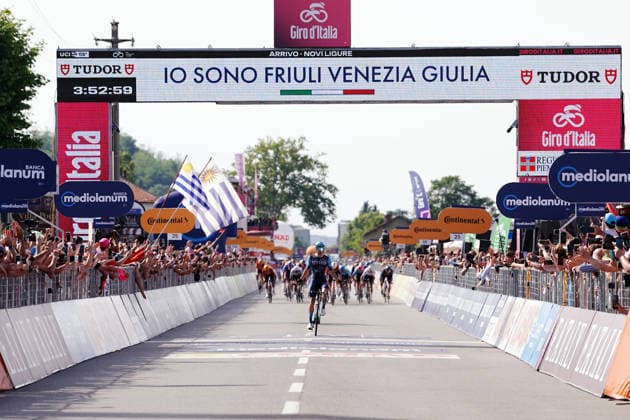 Belgium™s Alec Segaert of Bahrain Victorious winner of stage Stage 12 of the Giro d™Italia, from Imperia to Novi Ligure, Italy, Thursday, May 21, 2026.  Copyright: xGianxMattiaxD™Alberto LaPressex
