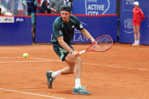 2026 05 21, xFSx, Bitpanda Open Hamburg ATP500, quarterfinals, mens tennis tournament in Hamburg , Am Rothembaum in Hamburg , Tommy Paul USA plays a backhand Copyright: HMBxMedia FernandoxSoares