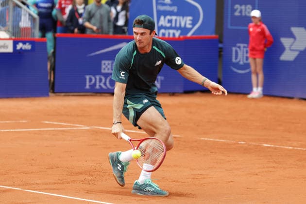 2026 05 21, xFSx, Bitpanda Open Hamburg ATP500, quarterfinals, mens tennis tournament in Hamburg , Am Rothembaum in Hamburg , Tommy Paul USA plays a backhand Copyright: HMBxMedia FernandoxSoares