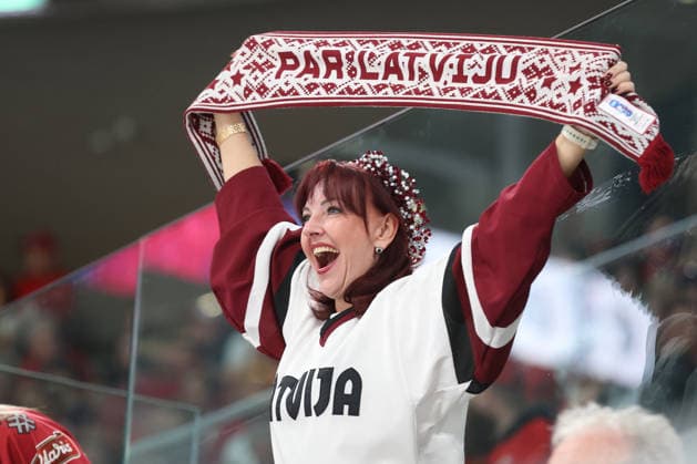 21 05 2026 Swiss Life Arena Zurich , SWITZERLAND, Men IIHF World Championship Zurich 2026 Group A FIN LAT Ice Hockey Fan Latvia