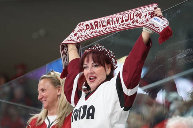 21 05 2026 Swiss Life Arena Zurich , SWITZERLAND, Men IIHF World Championship Zurich 2026 Group A FIN LAT Ice Hockey Fan Latvia