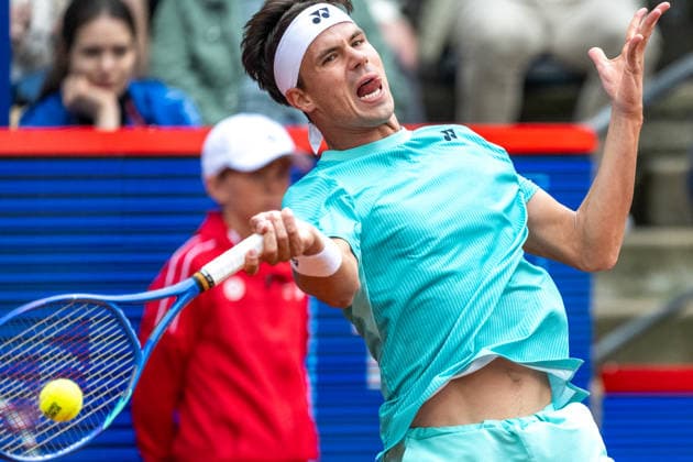 Quarterfinals, Tommy Paul USA Daniel Altmaier GER Tennis, Bitpanda Hamburg Open, ATP 500 Tour Hamburg, Germany, 21 05 26 Quarterfinals, Tommy Paul USA Daniel Altmaier GER at Tennis Gelände Rotherbaum on 21 05 2026 in Hamburg, Germany Photo by Axel Kaste Daniel Altmaier GER Hamburg Tennis Gelände Rotherbaum Free Hanseatic City of Hamburg Germany HH-Open Altmaier - Paul 21.5.26 LR-2605