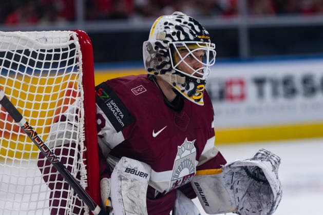 ZURICH, SWITZERLAND - MAY 21: Gustavs Grigals (Lativa, 88) during the Preliminary Round - Group A Match 29 between Latvia and Finland at the IIHF Ice hockey, Eishockey World Championship, WM, Weltmeisterschaft 2026, Swiss Life Arena on May 21, 2026 in Zurich, Switzerland. Zurich Switzerland Copyright: xTimoxSteinx