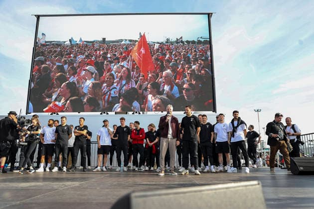Football, fan festival and reception for SC Freiburg after EL final