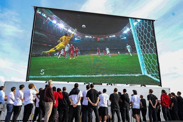 SC Freiburg watches the match on the big screen , Germany, Football, Reception City of Freiburg, Fest Program, SC Freiburg, 21 05 2026, Freiburg im Breisgau New Trade Fair Germany Copyright: xGrantxHubbsx