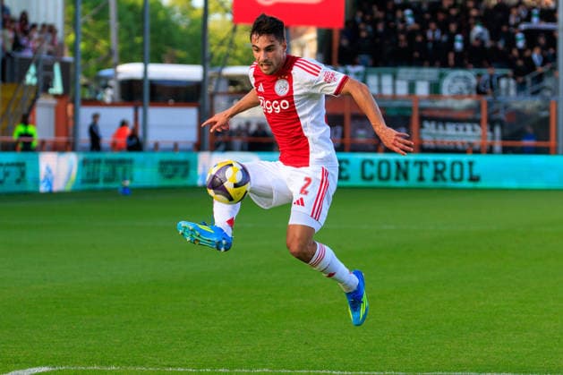 2026-05-21 AFC Ajax v FC Groningen - Dutch Eredivisie Play-Offs VOLENDAM, NETHERLANDS - MAY 21: Lucas Rosa of Ajax during the Dutch Eredivisie Play-Offs match between AFC Ajax and FC Groningen at Kras Stadion on May 21, 2026 in Volendam, Netherlands. Volendam Kras Stadion Netherlands Content not available for redistribution in The Netherlands directly or indirectly through any third parties. Copyright: xMarcelxvanxPlateringenx