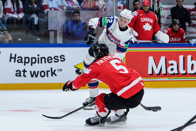 260521 Stian Solberg of Norway during the 2026 IIHF Ice Hockey World Championship between Canada and Norway on May 21, 2026 in Fribourg Photo Jesper Zerman BILDBYRAN kod JZ JZ0724 ishockey ice hockey ishockey vm 2026 vm 2026 iihf world championship kanada canada norge norway bbeng  Copyright: JESPERxZERMAN BB260521JZ133