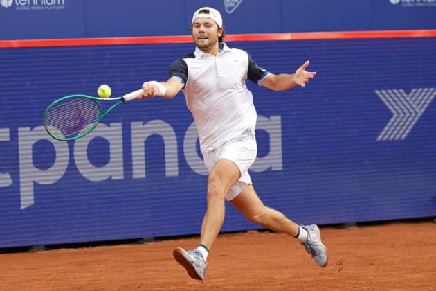 2026 05 21, xFSx, Bitpanda Open Hamburg ATP500, quarterfinals, mens tennis tournament in Hamburg , Am Rothembaum in Hamburg , Aleksandar Kovacevic USA plays a forehand Copyright: HMBxMedia FernandoxSoares