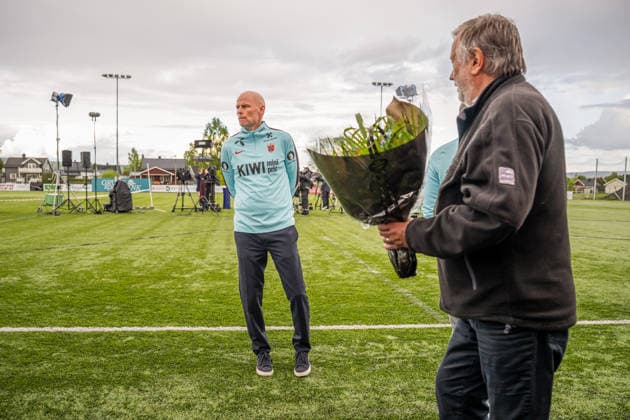 260521 Head coach Stale Solbakken of the Norwegian national football team during a presentation of the squad selection ahead of the FIFA World Cup on May 21, 2026 in Grue Photo Vegard Grott BILDBYRAN kod VG VG0924 bbeng fotball fotball soccer norge norway press conference pressekonferanse fifa world cup fotball vm vm 2026 uttak kirkenaer  Copyright: VEGARDxGRoTT BB260521VG004