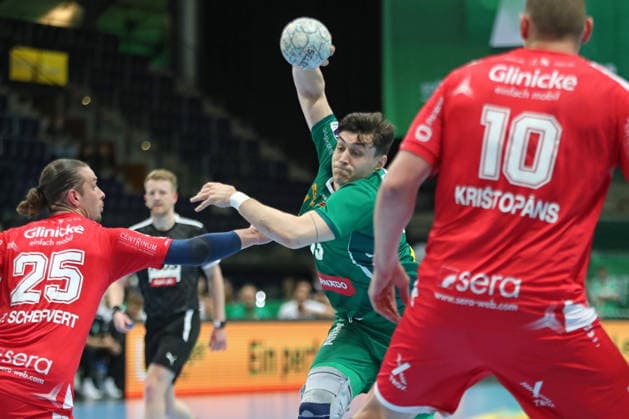 Handball DAIKIN HBL, SC DHfK Leipzig MT Melsungen 21 05 2026 Matej Klima 13, SC DHfK Leipzig Handball, DAIKIN HBL, 1 Bundesliga, Season 2025 2026, 32 Matchday SC DHfK Leipzig vs MT Melsungen on 21 05 2026 at the Quarterback Immobilien Arena Leipzig Copyright: xBEAUTIFULxSPORTS JanxKaeferx