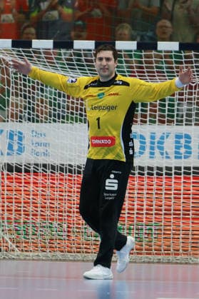 Germany Handball Bundesliga 2025 2026, Matchday 32 SC DHfK Leipzig v MT Melsungen, Quarterback Immobilien Arena Leipzig Domenico Ebner SC DHfK Leipzig, 1 Copyright: xLucasxWalterx